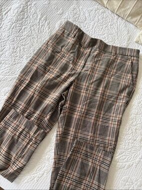 Men's Plaid Dress Pants in Gray and Brown